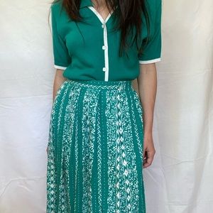 Vintage 90s Sweater and Skirt Set